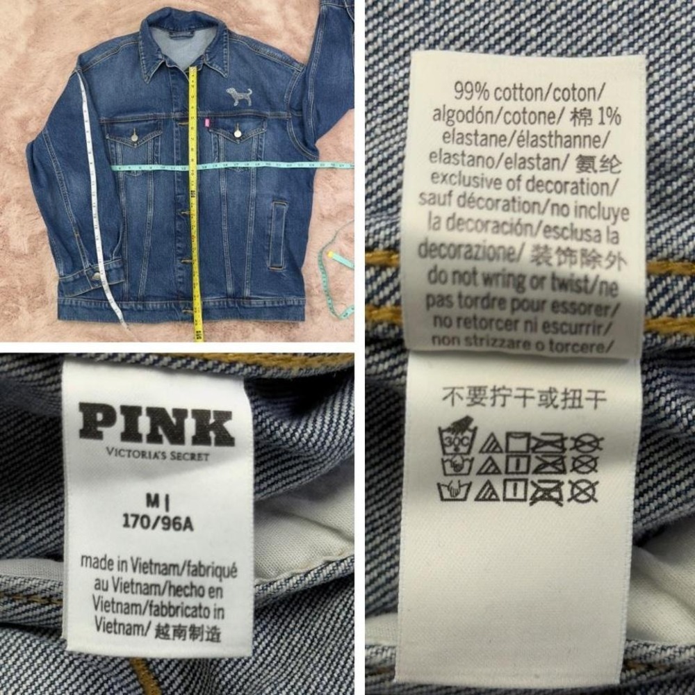 VS PINK limited edition Rhinestone Denim Jacket, oversized jacket,‎ Summer fit - Picture 8 of 8